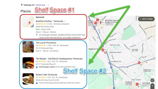 Actual Google Search Results Page showing paid and organic listings